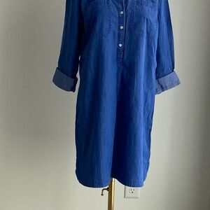 Old Navy Blue Denim Shirt Dress
